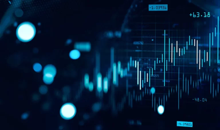Virtual financial director | Modern animated graphs with financial data.