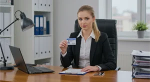 Company director showing ID Verification