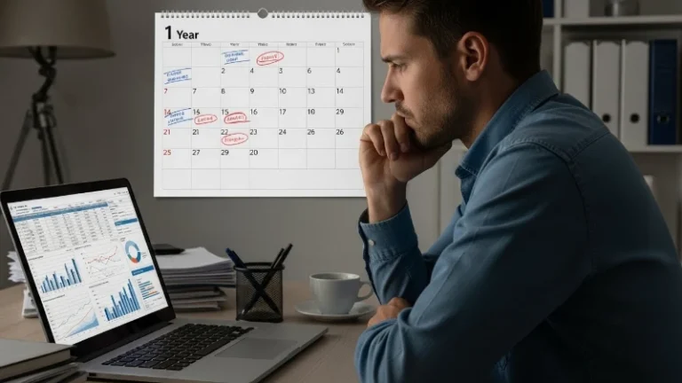Business owner checking VAT Threshold figures