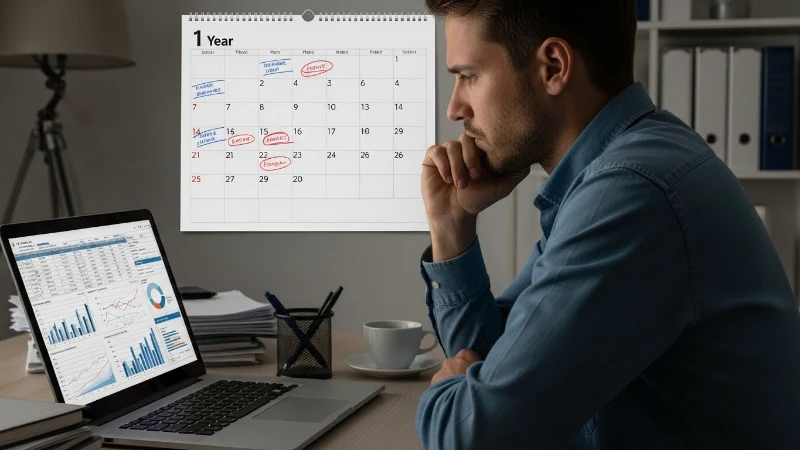 Business owner checking VAT Threshold figures