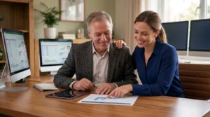Father and Daughter understanding family investment company